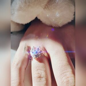 Engagement Ring Gold S925